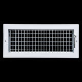 16x6 Steel Adjustable Air Vent Cover | Supply Register for Wall & Ceiling | White | Outer Dimension: 17-3/4"W X 7-3/4"H