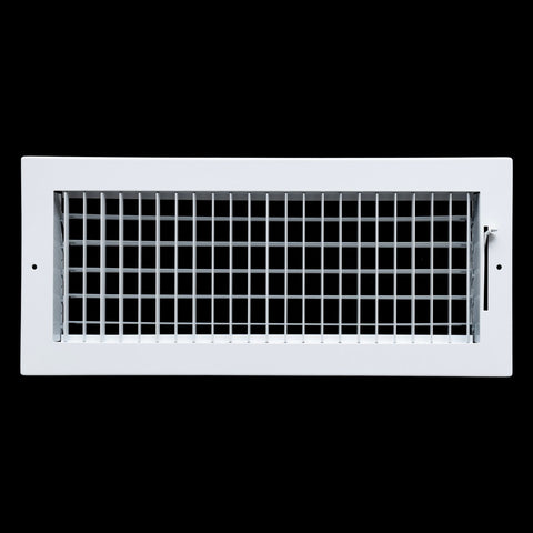 16x6 Steel Adjustable Air Vent Cover | Supply Register for Wall & Ceiling | White | Outer Dimension: 17-3/4"W X 7-3/4"H