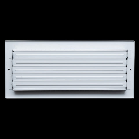 16x6 Steel Adjustable Air Vent Cover | Supply Register for Wall & Ceiling | White | Outer Dimension: 17-3/4"W X 7-3/4"H