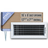 Handua Steel Adjustable Air Supply HVAC Grille | White Vent Cover Grill for Sidewall and Ceiling