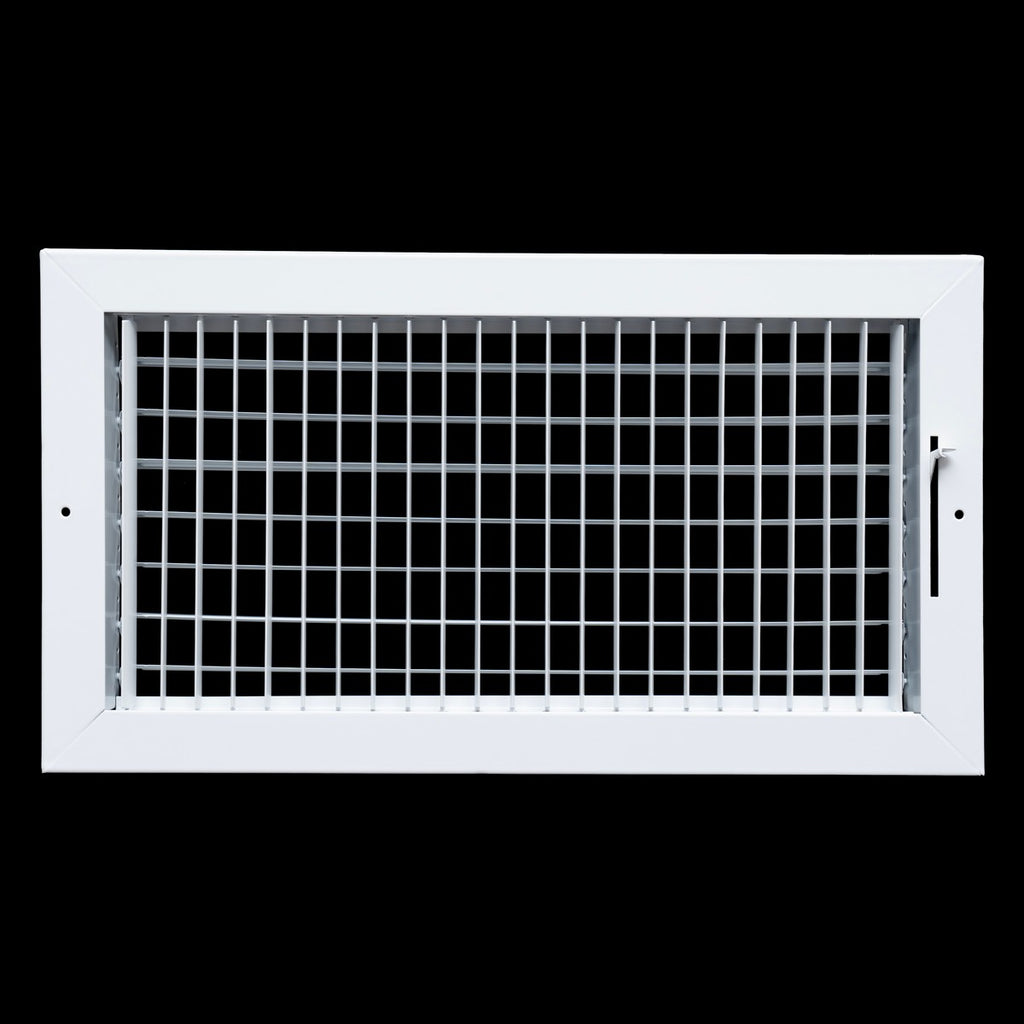 16x8 Steel Adjustable Air Vent Cover | Supply Register for Wall & Ceiling | White | Outer Dimension: 17-3/4"W X 9-3/4"H