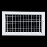 16x8 Steel Adjustable Air Vent Cover | Supply Register for Wall & Ceiling | White | Outer Dimension: 17-3/4"W X 9-3/4"H