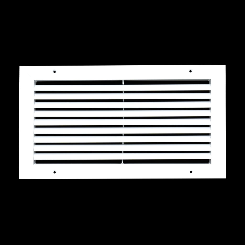 16"x8" Premium Aluminum Return Air Grille – Rust-Free HVAC Vent Cover for Wall & Ceiling | White | Out. Dim.: 17-13/16"W X 9-13/16"H