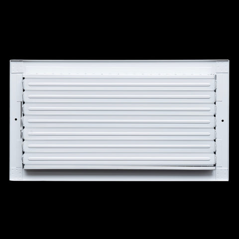 16x8 Steel Adjustable Air Vent Cover | Supply Register for Wall & Ceiling | White | Outer Dimension: 17-3/4"W X 9-3/4"H