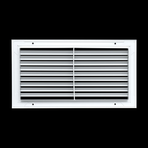 16"x8" Premium Aluminum Return Air Grille – Rust-Free HVAC Vent Cover for Wall & Ceiling | White | Out. Dim.: 17-13/16"W X 9-13/16"H