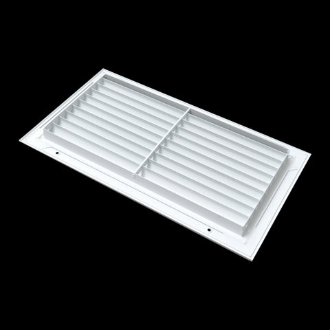 Fits 16x8 Duct Opening | Aluminum Return Air Grille by Handua | Vent Cover Grill for Sidewall and Ceiling | Rust Free | Durable Powder Coating | HVAC Cold Air Intake Grille | White