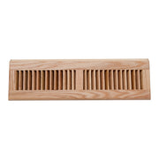 18" Oak Wood corner baseboard supply register, front view