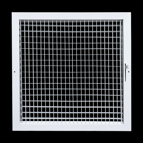 18x18 Steel Adjustable Air Vent Cover | Supply Register for Wall & Ceiling | White | Outer Dimension: 19-3/4"W X 19-3/4"H
