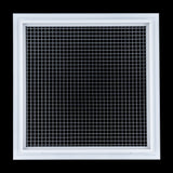18"x18" Aluminum Eggcrate Return Air Filter Grille for Sidewall and Ceiling | White | Out. Dim.: 20-1/4"W X 20-1/4"H