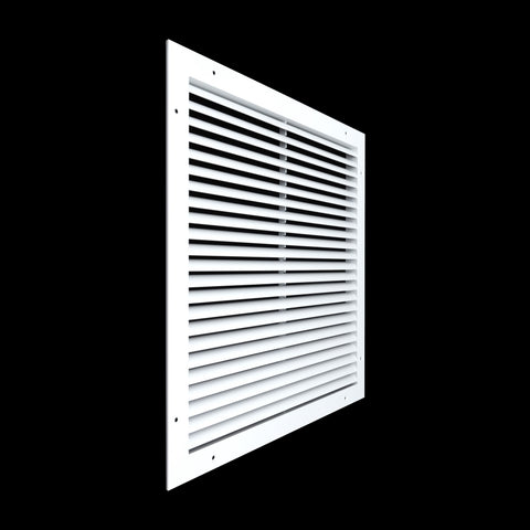 18"x18" Premium Aluminum Return Air Grille – Rust-Free HVAC Vent Cover for Wall & Ceiling | White | Out. Dim.: 19-13/16"W X 19-13/16"H