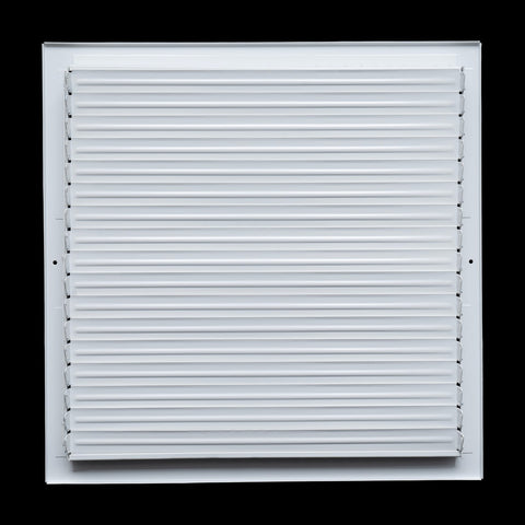 18x18 Steel Adjustable Air Vent Cover | Supply Register for Wall & Ceiling | White | Outer Dimension: 19-3/4"W X 19-3/4"H