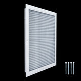 18x18 White Aluminum Eggcrate Return Air Grille, Low-Noise High-Airflow Rust-Proof Vent Cover