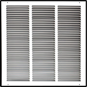 18 x 18-inch White Steel flat stamped return grille, front view