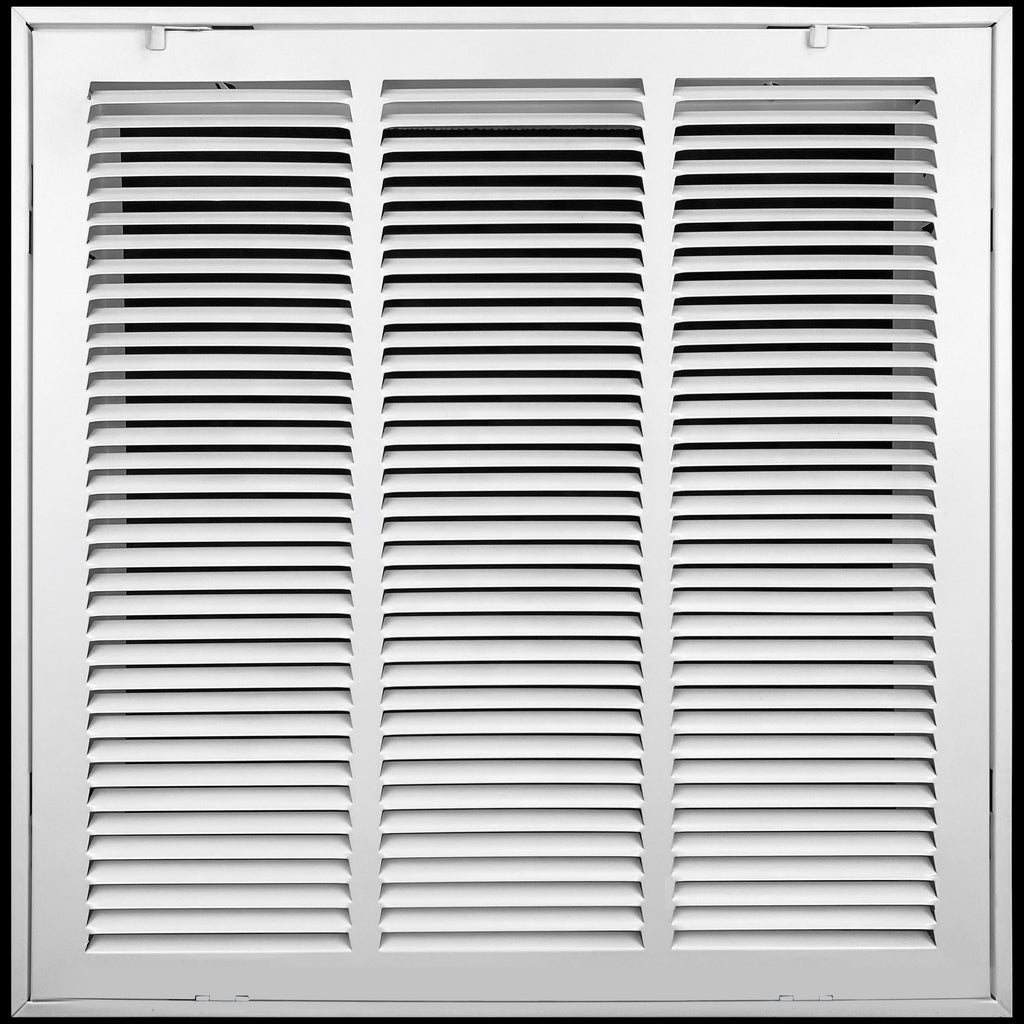 18" X 18" Duct Opening | Steel Return Air Filter Grille [Fixed Hinged] for Sidewall and Ceiling | Outer Dimensions: 20 5/8"W X 20 5/8"H