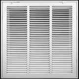 18" X 18" Duct Opening | Steel Return Air Filter Grille [Fixed Hinged] for Sidewall and Ceiling | Outer Dimensions: 20 5/8"W X 20 5/8"H