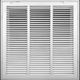 18"x18" Steel Return Air Filter Grille | Removable Door for 1" Filters | White HVAC Vent Cover | Out. Dim.: 20-5/8"W X 20-5/8"H