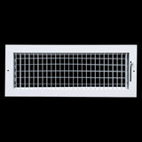 18x6 Steel Adjustable Air Vent Cover | Supply Register for Wall & Ceiling | White | Outer Dimension: 19-3/4"W X 7-3/4"H
