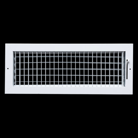18x6 Steel Adjustable Air Vent Cover | Supply Register for Wall & Ceiling | White | Outer Dimension: 19-3/4"W X 7-3/4"H