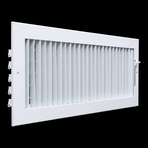 18x6 Steel Adjustable Air Vent Cover | Supply Register for Wall & Ceiling | White | Outer Dimension: 19-3/4"W X 7-3/4"H