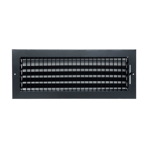 18x6 Steel Adjustable Air Vent Cover | Supply Register for Wall & Ceiling | Black | Outer Dimension: 19-3/4"W X 7-3/4"H