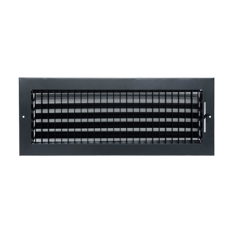Fits 18x6 Duct Opening Steel Adjustable Air Supply Grille by Handua | Register Vent Cover Grill for Sidewall and Ceiling | Black | Outer Dimensions: 19.75" X 7.75"
