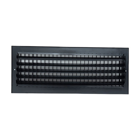 18x6 Steel Adjustable Air Vent Cover | Supply Register for Wall & Ceiling | Black | Outer Dimension: 19-3/4"W X 7-3/4"H