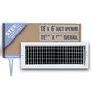 Handua Steel Adjustable Air Supply HVAC Grille | White Vent Cover Grill for Sidewall and Ceiling