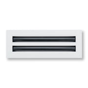 14 x 4-inch White Aluminum linear slot diffuser, front view