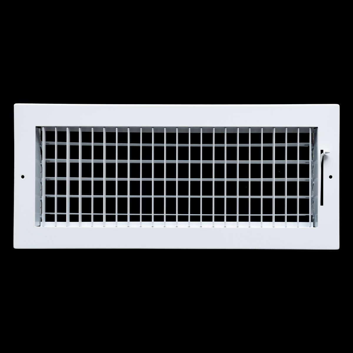 airgrilles 16"w x 6"h steel adjustable air supply grille   register vent cover grill for sidewall and ceiling   white   outer dimensions: 17.75"w x 7.75"h for 16x6 duct opening hnd-adj-wh-16x6- v1
