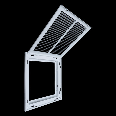 16"x20" Steel Return Air Filter Grille | Removable Door for 1" Filters | White HVAC Vent Cover | Out. Dim.: 18-5/8"W X 22-5/8"H