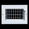 airgrilles 6"w x 4"h steel adjustable air supply grille register vent cover grill for sidewall and ceiling white outer dimensions: 7.75"w x 5.75"h for 6x4 duct opening hnd-adj-wh-6x4-v1