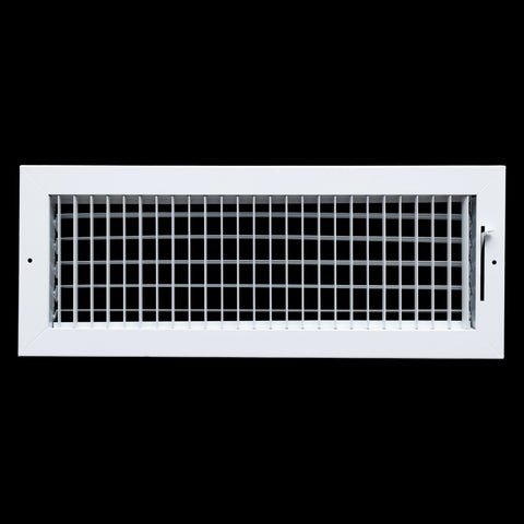 airgrilles 18"w x 6"h steel adjustable air supply grille   register vent cover grill for sidewall and ceiling   white   outer dimensions: 19.75"w x 7.75"h for 18x6 duct opening hnd-adj-wh-18x6-v1