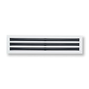 30 x 6-inch White Aluminum linear slot diffuser, front view
