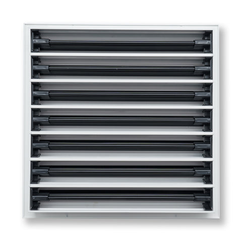 14"x 14" Aluminum Linear Slot Diffuser, Modern AC Vent Cover for Sidewall, Ceiling, Floor | Out. Dim.: 15-5/8"X 15-5/6"