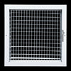 airgrilles 14"w x 14"h steel adjustable air supply grille  -  register vent cover grill for sidewall and ceiling  -  white  -  outer dimensions: 15.75"w x 15.75"h for 14x14 duct opening hnd-adj-wh-14x14-v1