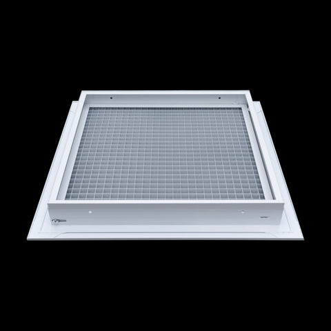 20"W x 25"H [Duct Opening] Aluminum Return Air Filter Grille | Rust Proof Eggcrate Vent Cover Grill for Sidewall and Ceiling, White | Outer Dimensions: 22 1/4"W X 27 1/4"H