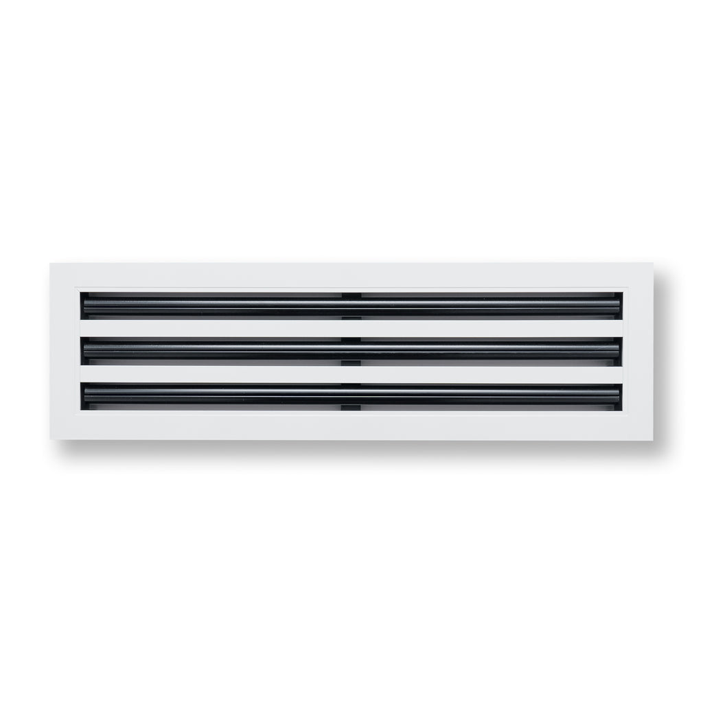 24"x 6" Aluminum Linear Slot Diffuser, Modern AC Vent Cover for Sidewall, Ceiling, Floor | Out. Dim.: 25-5/8"X 7-5/6"