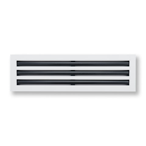 24"x 6" Aluminum Linear Slot Diffuser, Modern AC Vent Cover for Sidewall, Ceiling, Floor | Out. Dim.: 25-5/8"X 7-5/6"
