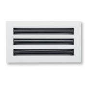 12 x 6-inch White Aluminum linear slot diffuser, front view