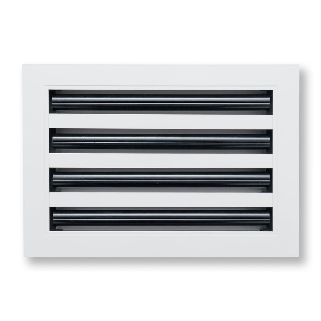 12"x 8" Aluminum Linear Slot Diffuser, Modern AC Vent Cover for Sidewall, Ceiling, Floor | Out. Dim.: 13-5/8"X 9-5/6"