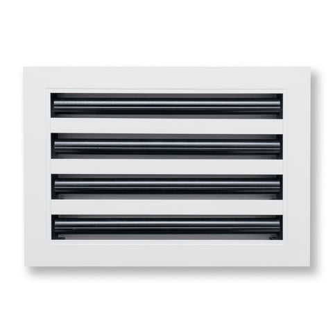 12"x 8" Aluminum Linear Slot Diffuser, Modern AC Vent Cover for Sidewall, Ceiling, Floor | Out. Dim.: 13-5/8"X 9-5/6"