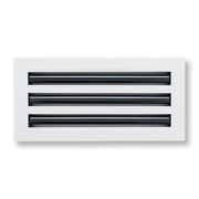 14 x 6-inch White Aluminum linear slot diffuser, front view