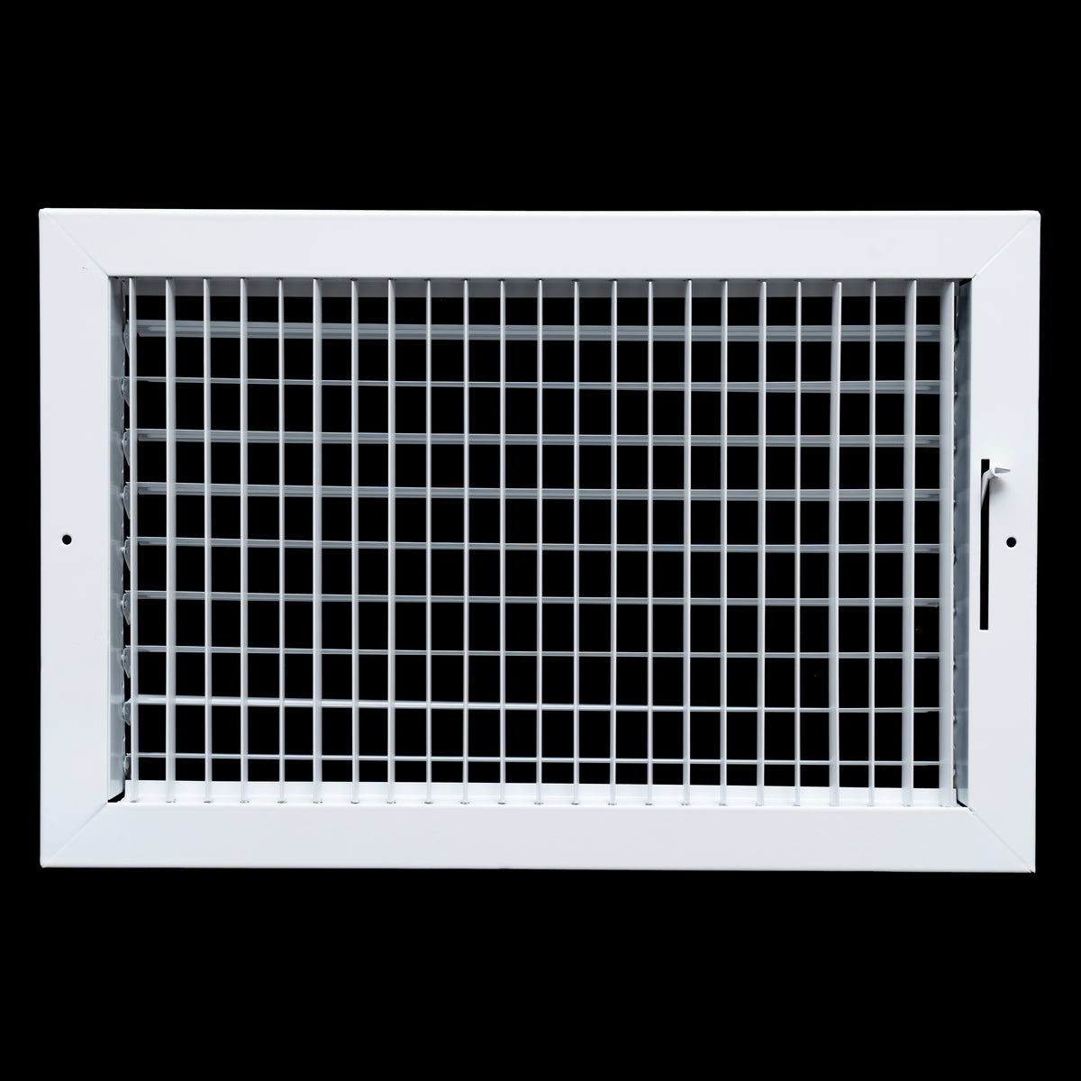 airgrilles 16"w x 10"h steel adjustable air supply grille   register vent cover grill for sidewall and ceiling   white   outer dimensions: 17.75"w x 11.75"h for 16x10 duct opening hnd-adj-wh-16x10-v1