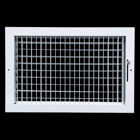 airgrilles 16"w x 10"h steel adjustable air supply grille   register vent cover grill for sidewall and ceiling   white   outer dimensions: 17.75"w x 11.75"h for 16x10 duct opening hnd-adj-wh-16x10-v1