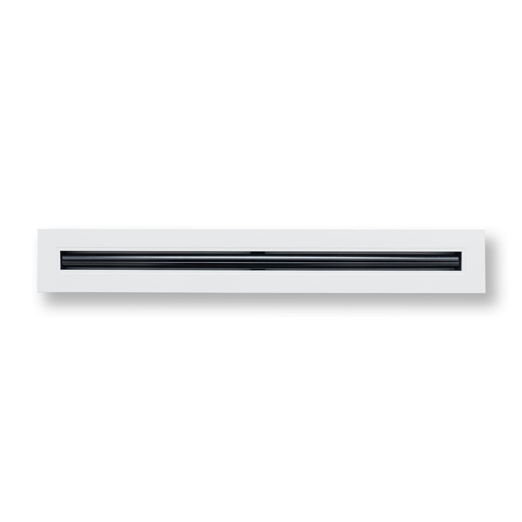 24"x 2" Aluminum Linear Slot Diffuser, Modern AC Vent Cover for Sidewall, Ceiling, Floor | Out. Dim.: 25-5/8"X 3-5/6"