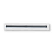 24 x 2-inch White Aluminum linear slot diffuser, front view
