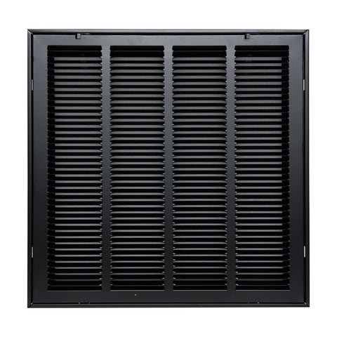 20"x20" Steel Return Air Filter Grille | Removable Door for 1" Filters | Black HVAC Vent Cover | Out. Dim.: 22-5/8"W X 22-5/8"H