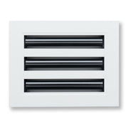 8 x 6-inch White Aluminum linear slot diffuser, front view