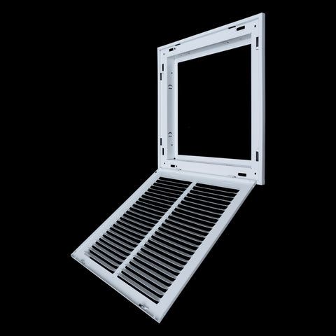 20"x30" Steel Return Air Filter Grille | Removable Door for 1" Filters | White HVAC Vent Cover | Out. Dim.: 22-5/8"W X 32-5/8"H