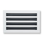 14 x 8-inch White Aluminum linear slot diffuser, front view